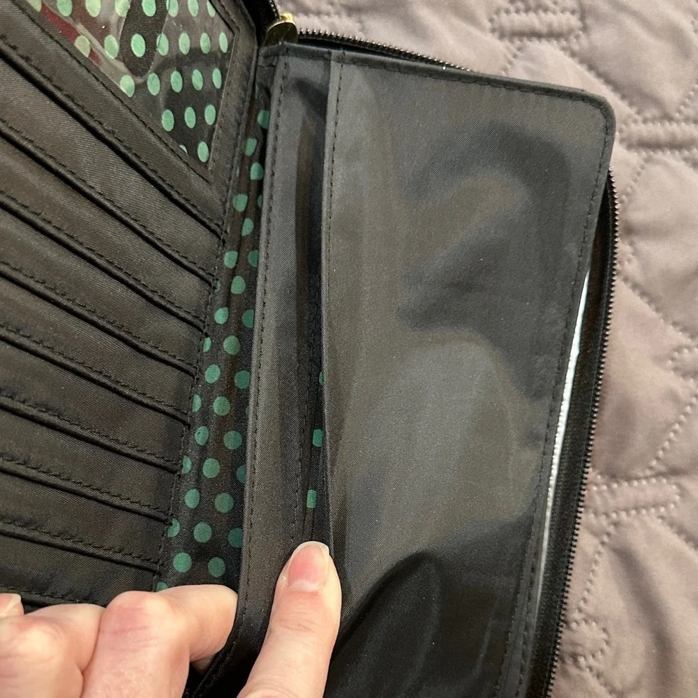 Black & White Animal Print Zip Wallet